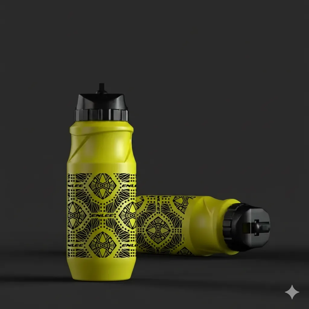 Enlee Star Pattern Water Bottle 650ml L-Green
