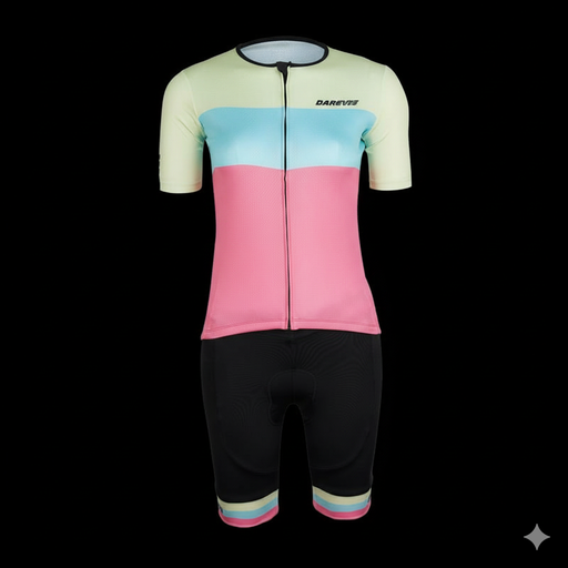 [AG2605X-LARGE] DVJ147W Jersey Lady Pink/Cyan XL